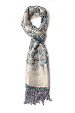 Load image into Gallery viewer, Alice Blake&#39;s Premium Dark Green Metallic Paisley Pashmina