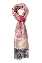 Load image into Gallery viewer, Alice Blake&#39;s Premium Magenta Metallic Paisley Pashmina