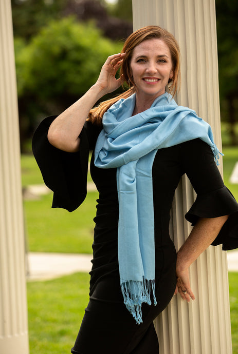 Alice Blake's Premium Sky Blue Pashmina