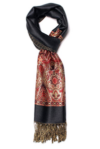 Alice Blake's Premium Black Paisley Pashmina