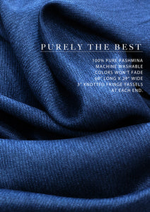 Alice Blake's Premium Navy Pashmina